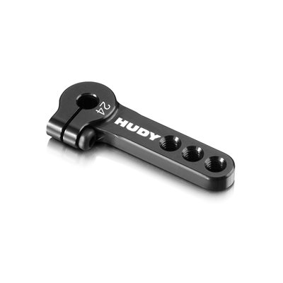 Apex RC Products 24T Hitec Black Aluminum Dual Clamping Servo Horn - 2