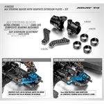 ALU STEERING BLOCKS WITH GRAPHITE EXTENSION PLATES - SET