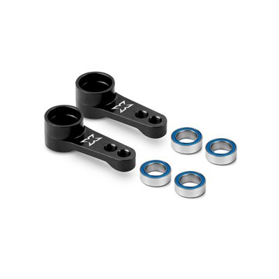 ALU DUAL SERVO SAVER ARM-BLACK + BALL-BEARINGS (2)