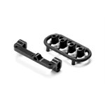 ALU UPPER ARM HOLDER -  LEFT - BLACK - SWISS 7075 T6 - SET
