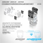 GRAPH. EXTENSION ALU REAR UPRIGHT - 2MM LOWER CAMBER LINK - 2 DOTS (1+1)