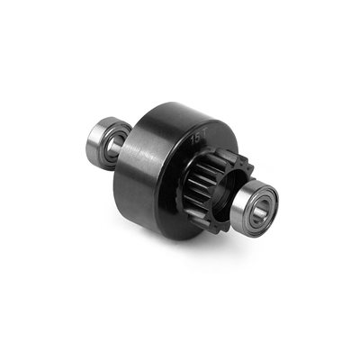 XB808 CLUTCH BELL 15T WITH OVERSIZED 5x12x4MM BALL-BEARINGS