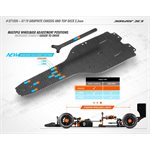 X1'19 GRAPHITE CHASSIS & TOP DECK 2.5MM - ADJ. WHEELBASE