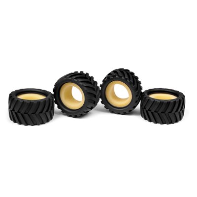 MICRO MONSTER TRUCK TIRE & INSERT - CHEVRON (4+4)