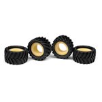 MICRO MONSTER TRUCK TIRE & INSERT - CHEVRON (4+4)