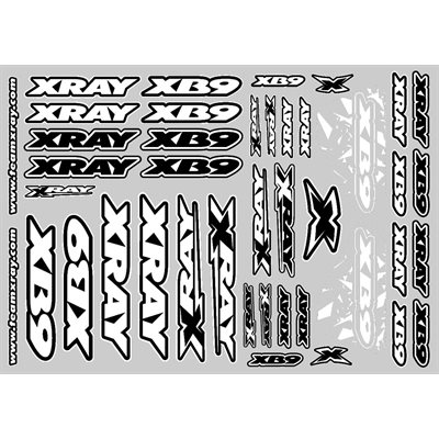 XRAY XB9 STICKER FOR BODY - WHITE