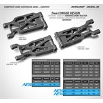 COMPOSITE LONG SUSPENSION ARM REAR LOWER LEFT - GRAPHITE
